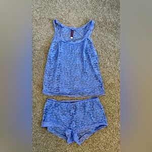 Adore Me Lace Chemise Set in Blue